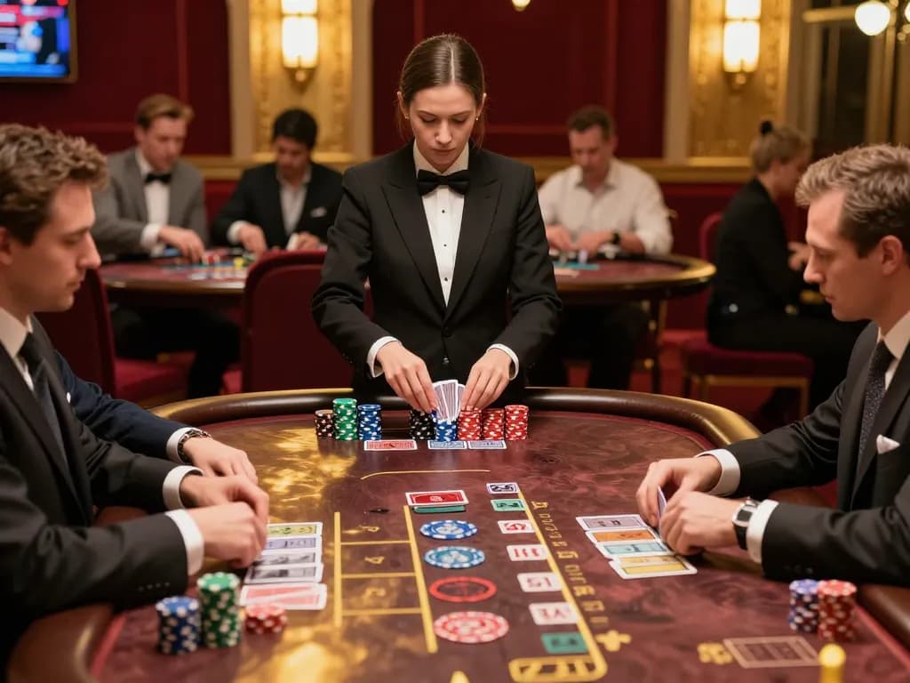 Watch players strategize their bets at the s666 high-stakes blackjack table in a luxury casino