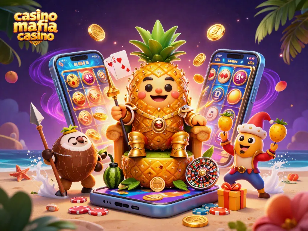 Experience thrilling games at the casino mafia casino with our vibrant 3D illustration.