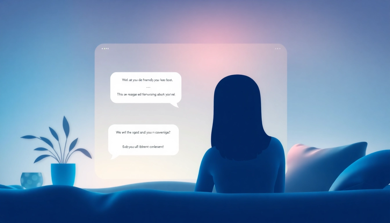 Engaging chatbot interface depicting sex AI chat in a friendly atmosphere.
