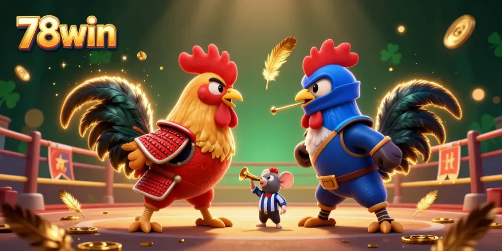 Bet on the dynamic standoff between fighting roosters in the exciting 78win cockfighting scene.