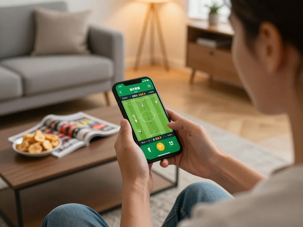 Engaging in mobile sports betting at home; NHÀ CÁI FABET offers live odds and easy access to wagering.