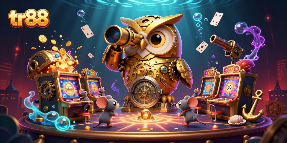 Experience thrilling gameplay and vibrant action at tr88 casino featuring a whimsical clockwork owl.
