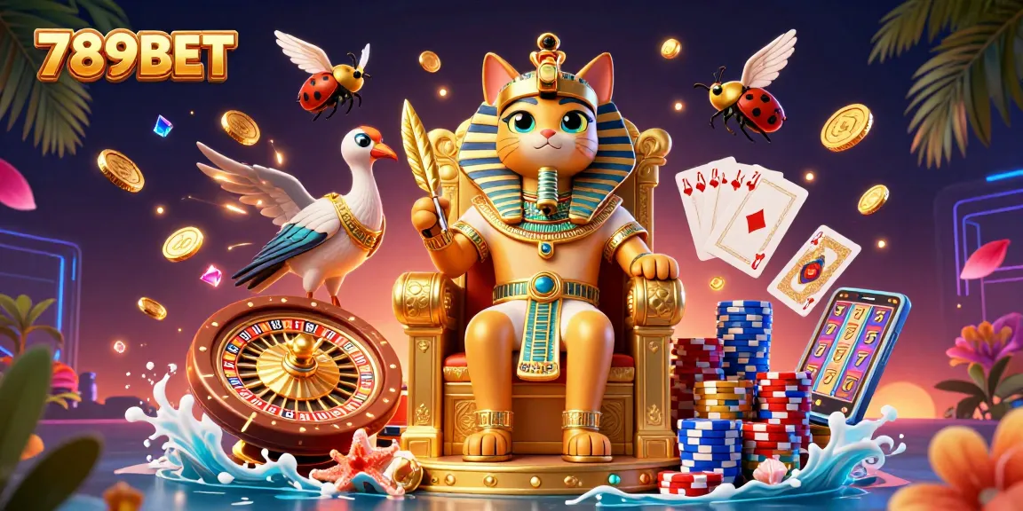 Experience excitement and winning opportunities at 789BET, featuring a vibrant 3D casino scene.