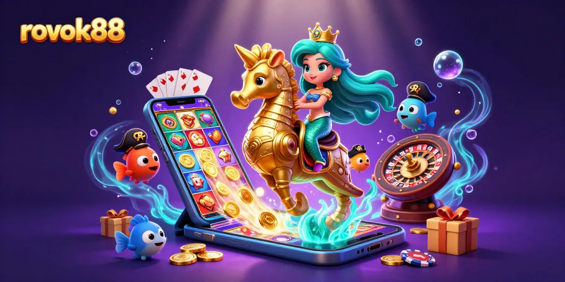 Experience thrilling gaming adventures with rokok88 in this colorful underwater treasure scene.