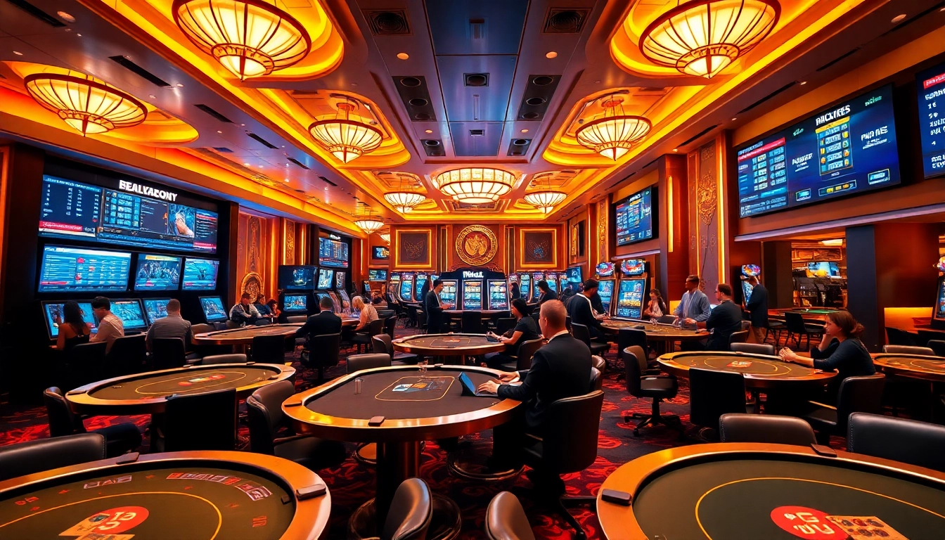 Luxurious online casino experience at mmoo.llc with engaging gaming tables and vibrant players.