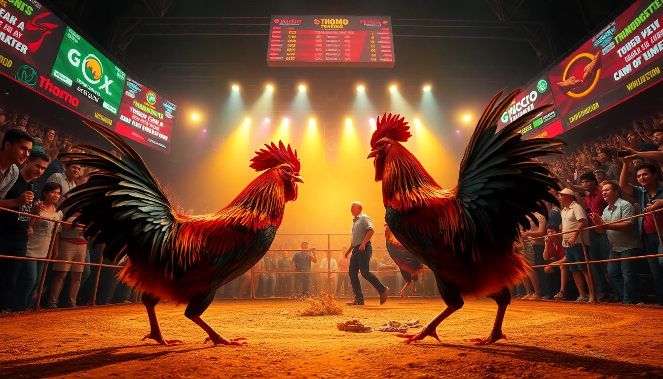 Watch đá gà trực tiếp bình luận viên hôm nay at a vibrant Thomo live event with engaged spectators.