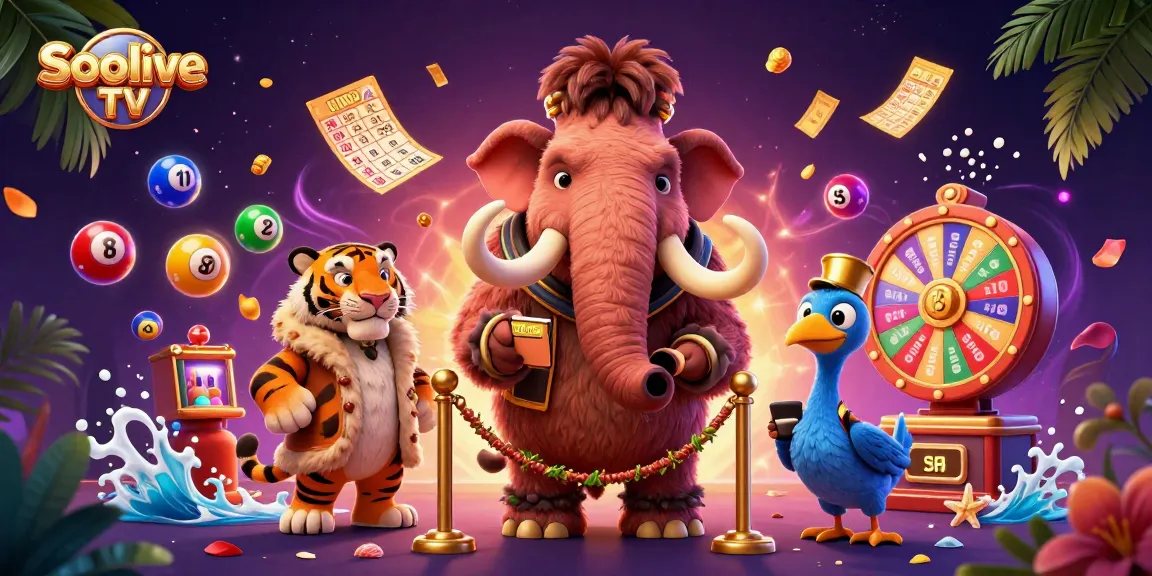 Socolive TV brings excitement to gaming with a vibrant 3D carnival scene filled with lucky lottery elements.